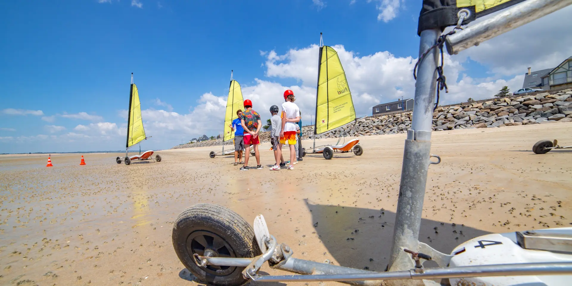 Char à voile à Hauteville sur Mer