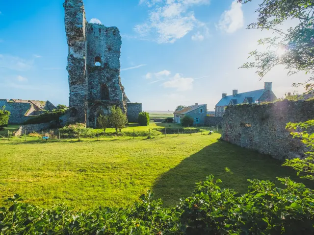 Donjon du château de Regnéville sur Mer
