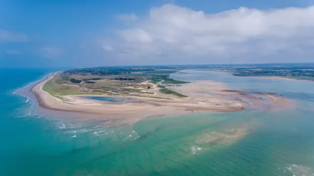 Vue aérienne de la pointe d'Agon