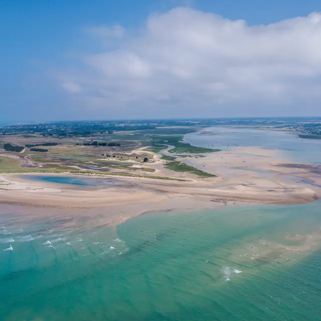 Vue aérienne de la pointe d'Agon