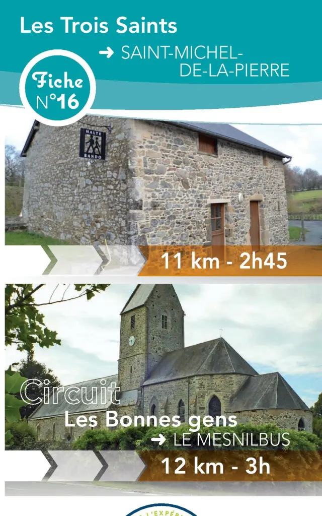 Two historical buildings with tourist information