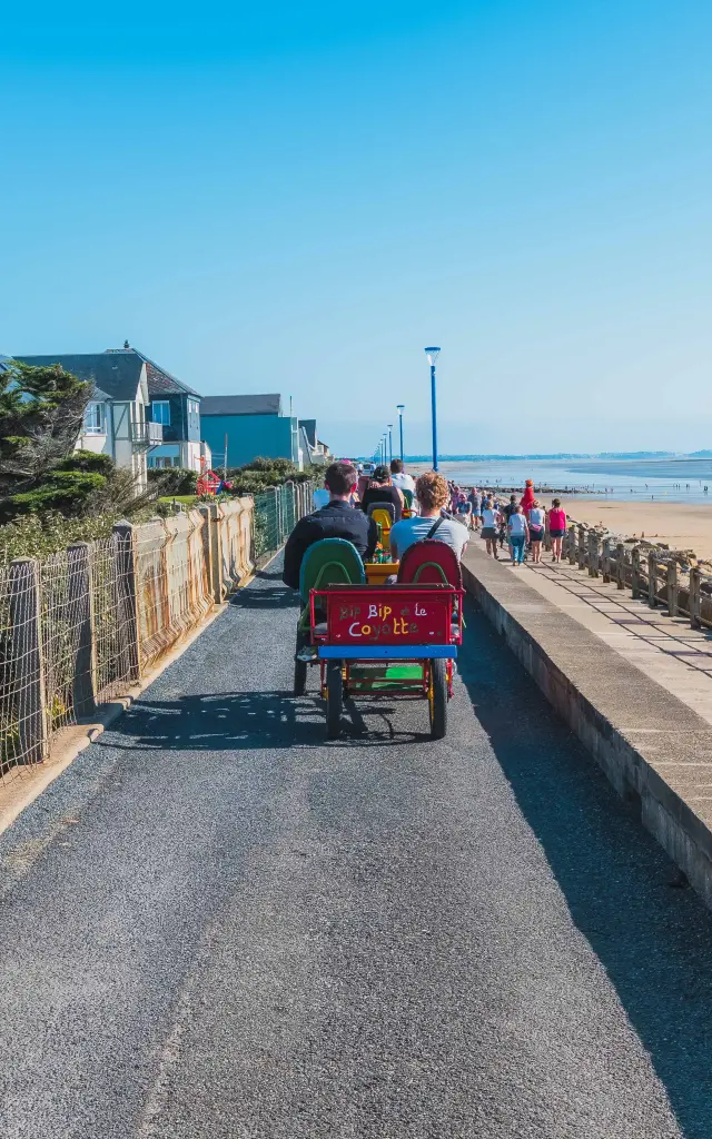Rosalie sur la promenade de Hauteville sur Mer