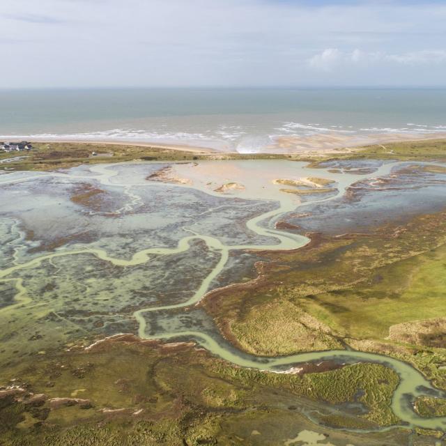 Vue aérienne du havre de Geffosses
