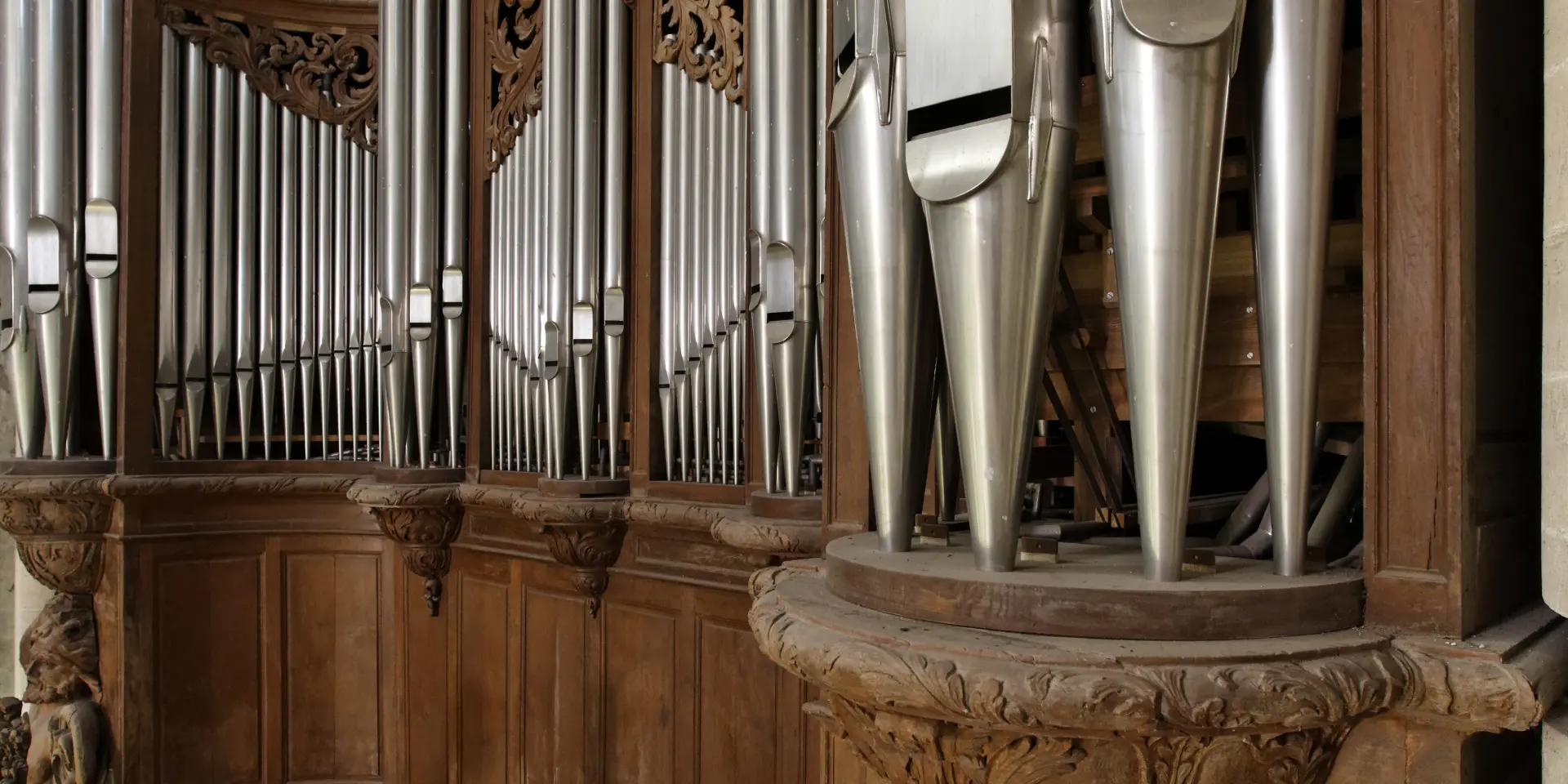 Détails de l'orgue de la cathédrale de Coutances