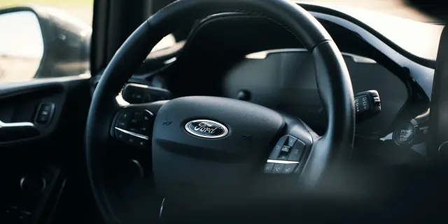 Ford car steering wheel with control buttons