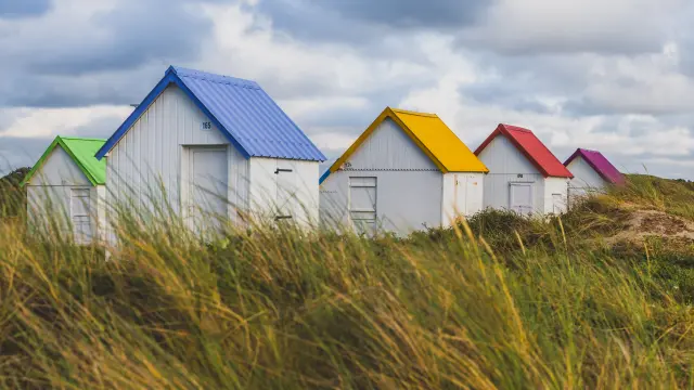 cabines de plage de Gouville sur Mer