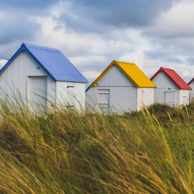 cabines de plage de Gouville sur Mer