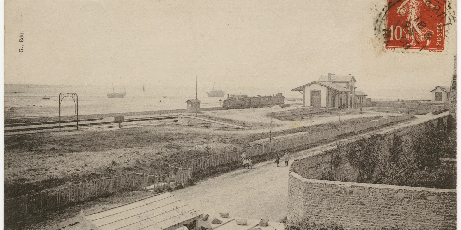 Carte ancienne de la gare de Regnéville