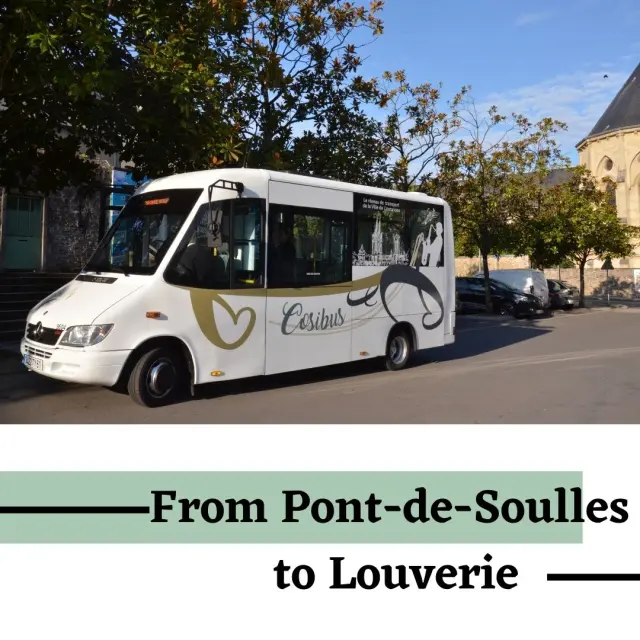 A white bus with the Cesibus logo parked in a street