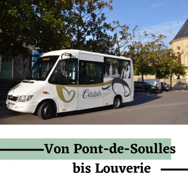 Ein weißer Stadtbus mit dem Logo Cesibus