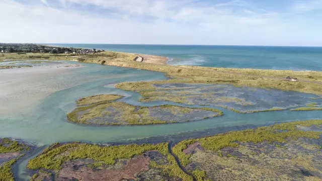 Vue aérienne du havre de Geffosses