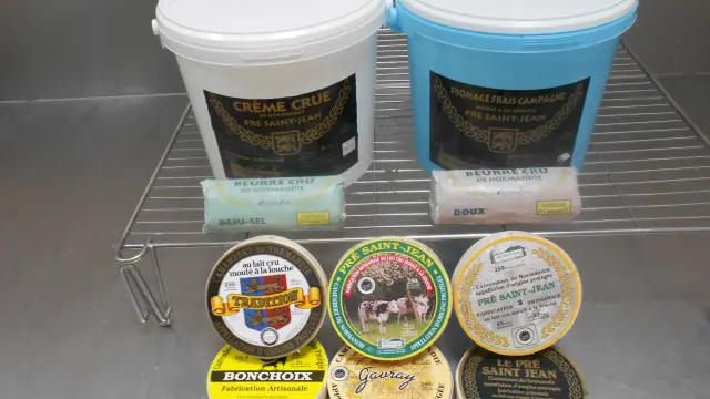 produits de la fromagerie de la Sienne à Gavray