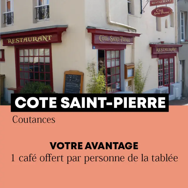 Façade du restaurant Cote Saint-Pierre à Coutances
