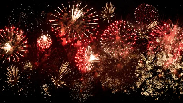 Feu d'artifice éclatant dans le ciel nocturne