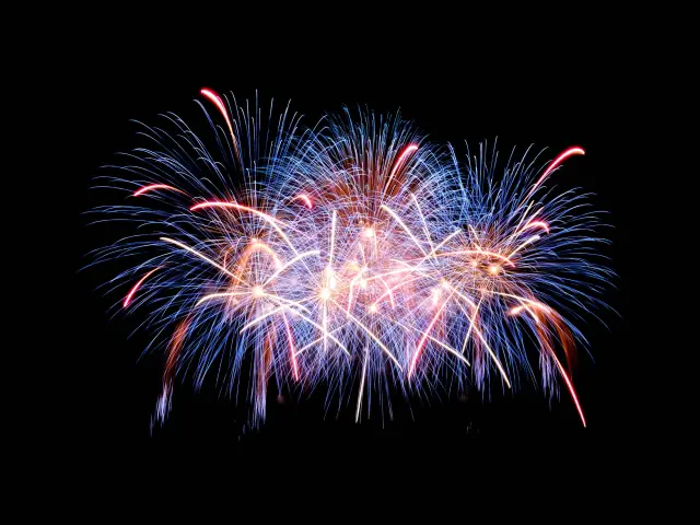 Feu d'artifice éclatant dans le ciel nocturne