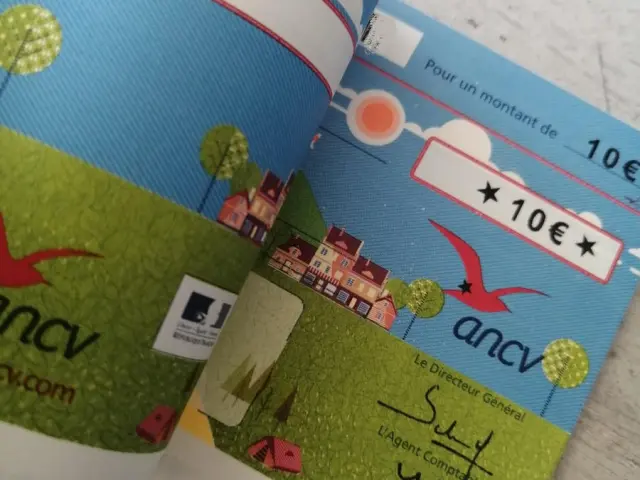 Chèque vacances de 10 euros émis par l'ANCV