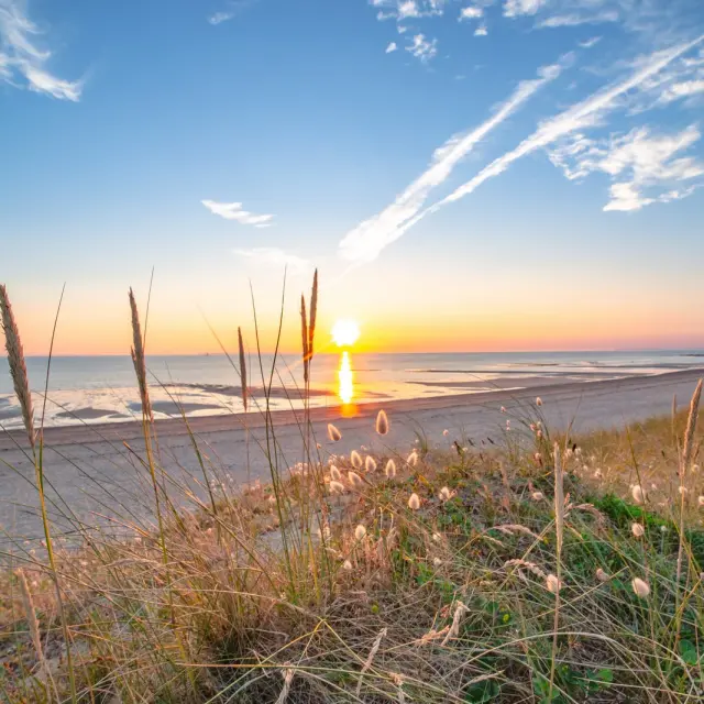 Coucher de soleil à la pointe d'Agon