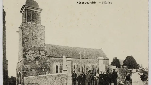 Carte postale ancienne de l'église de Herenguerville