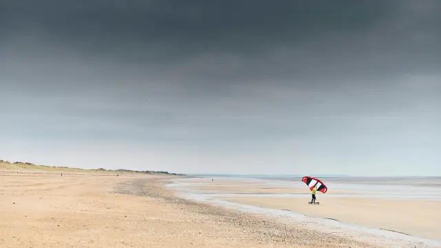 Plage de Hauteville sur Mer en hiver