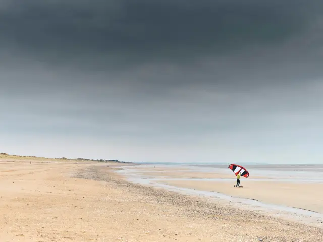 Plage de Hauteville sur Mer en hiver