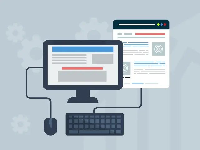 Un bureau avec un écran d'ordinateur, un clavier, une souris et un écran portable