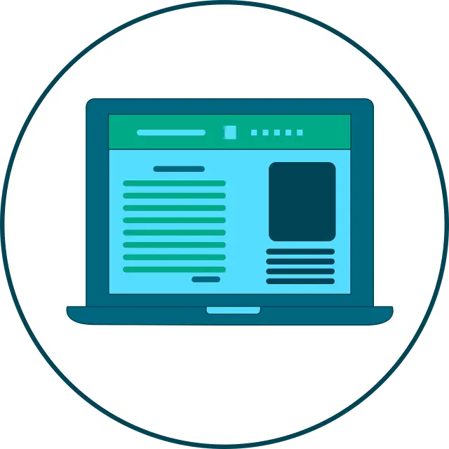 Ordinateur portable affichant une page web avec des articles et des images