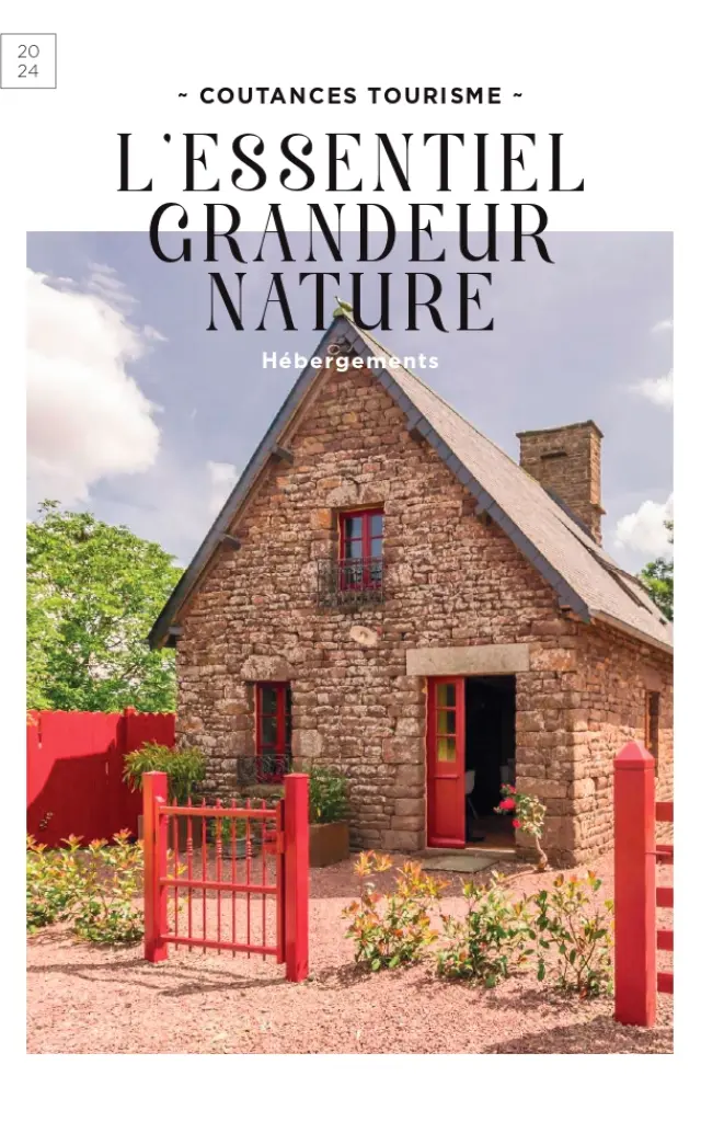 Couverture du guide des hébergements de Coutances tourisme 2024