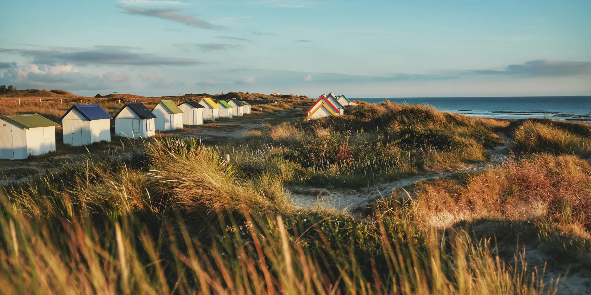 Cabines de plage de Gouville-sur-Mer