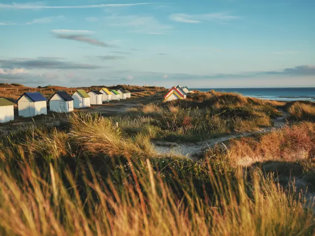Cabines de plage de Gouville-sur-Mer