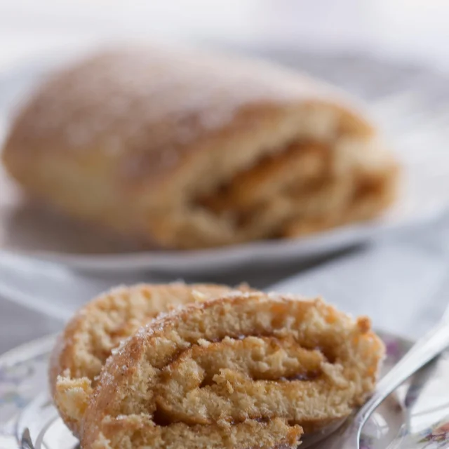 Tender cake with a fork next to it