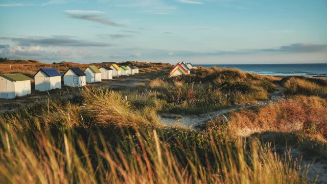 Cabines de plage de Gouville-sur-Mer
