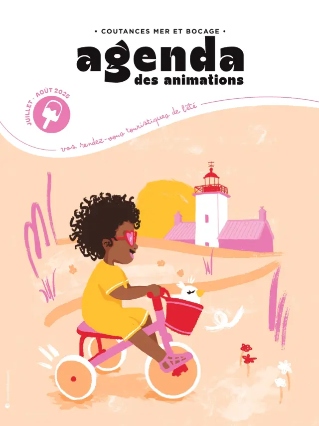 Couverture de l'agenda des animations été 2025 Coutances Tourisme