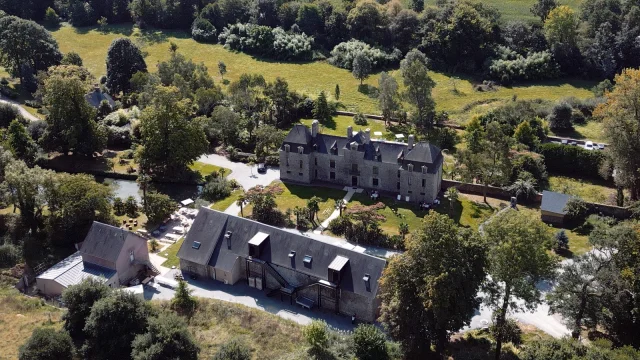 Vue aérienne de l'éco domaine du Plessis