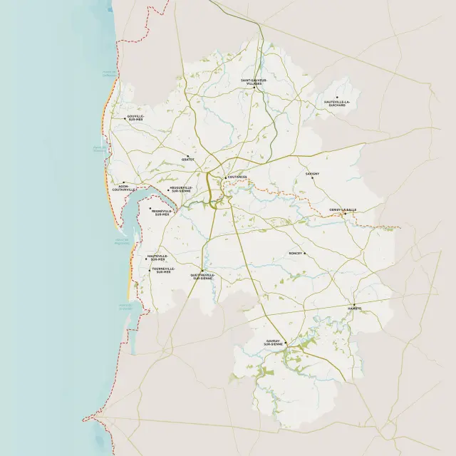 Carte Coutances mer et bocage
